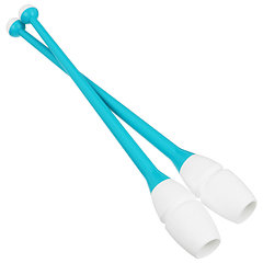 Булавы для художественной гимнастики вставляющиеся INDIGO, 41 см, цвет голубой/белый