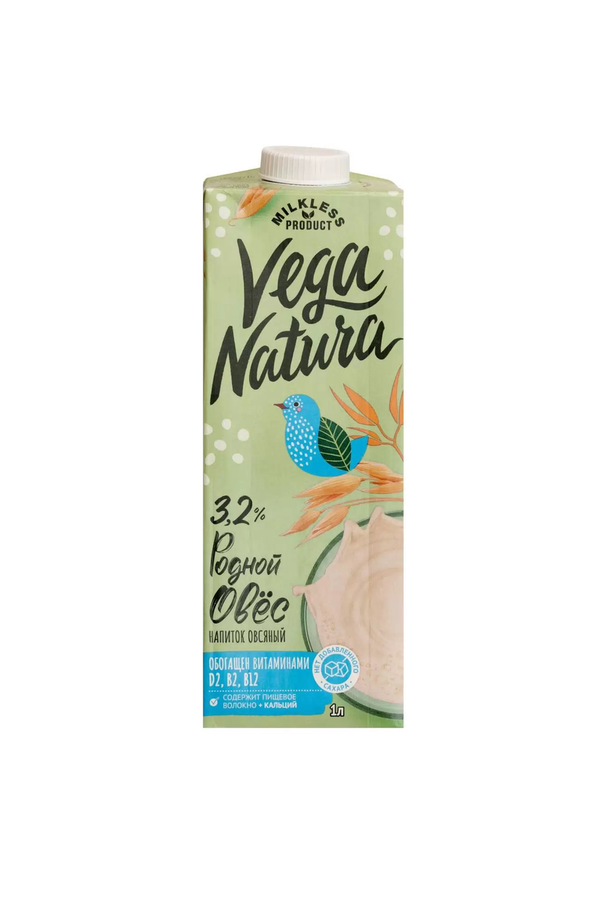 Растительное молоко Vega Natura Овес, 1 л