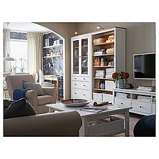 Стеллаж ХЕМНЭС белый лак/светло-коричневый, 90x198 см ИКЕА, IKEA, фото 4