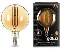Лампа Gauss LED Filament G200 8W Е27 780lm 2400К golden 153802008