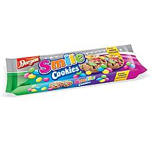Печенье с разноцветными разноцветными шоколадными конфетами Bergen chocolate Smile 150гр