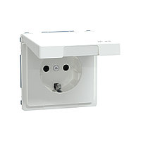 Розетка MERTEN MTN2314-6035 D-Life 16А с з/к с крышкой IP44 белый лотос