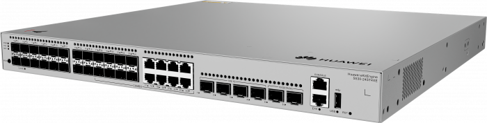 Huawei Коммутатор HUAWEI S530-24ST4XE (L3, 24*GE SFP combo 8*1GE RJ45 ports, 4*10GE SFP+, 2*10GE SFP+ stack