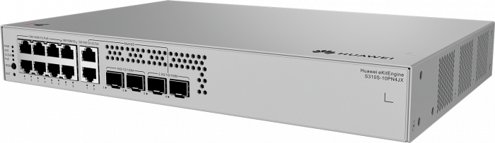 Huawei Коммутатор HUAWEI S310S-10PN4JX (L2+, 6*1GE, 2*2.5GE PoE+ ports 128W, 2*1GE RJ45, 2*2.5GE SFP, 2*10GE