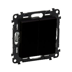 Legrand Valena Life 10АХ 250В екі кілтті бұрандасыз ажыратқыш.қысқыш антрацит