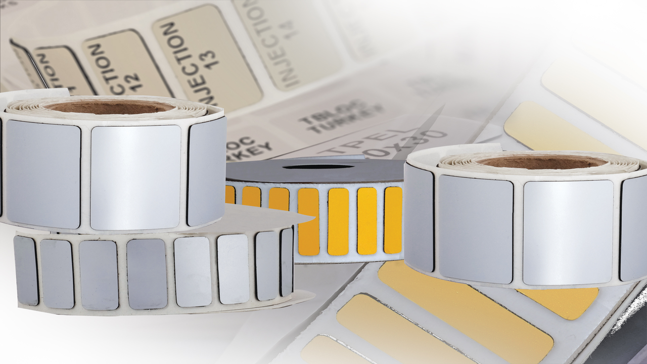 TPEL 90x45  Silver (Thick Panel Labels) / Приборная маркировка - серебряная