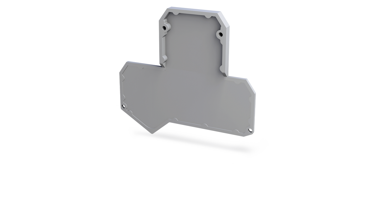 EPL2 TBL 4 2P Grey / Крышка торцевая для винтовых двухъярусных клемм, фото 1