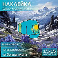 Наклейка на авто "Сила Казахстана" (15х13см.)