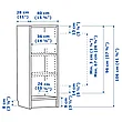Стеллаж БИЛЛИ имитация дуба темно-коричневого цвета, 40x28x106 см. ИКЕА, IKEA, фото 8