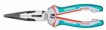Тонкогубцы изогнутые усиленный зажим 160мм TOTAL THT24616S