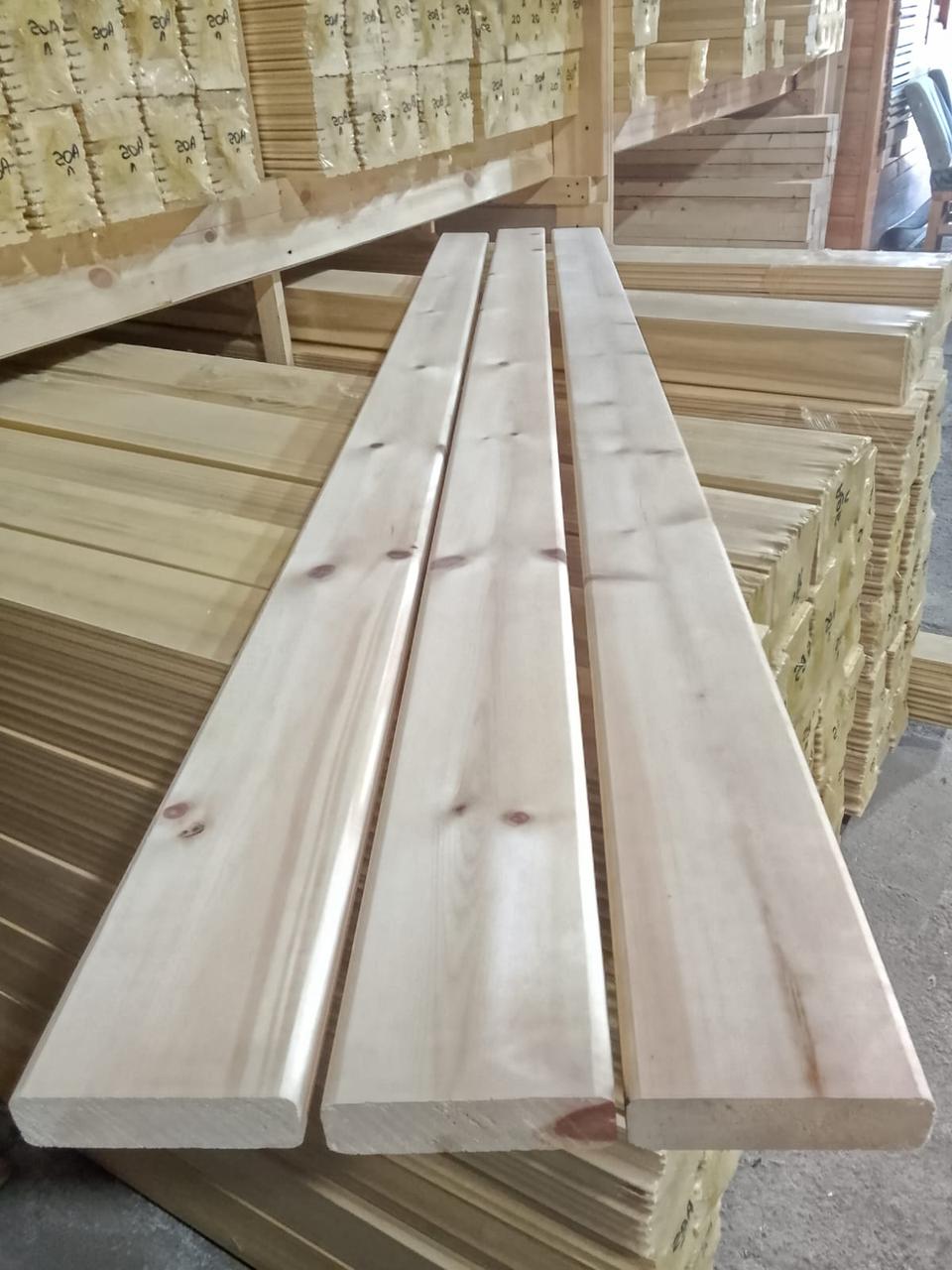 Полок кедр 27*95*2000 АВ сорт
