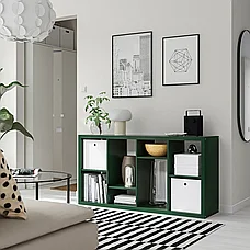 Стеллаж ХЕМНЭС Стеллаж, темно-зеленый, 147х77 см ИКЕА, IKEA, фото 3