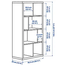 Стеллаж ХЕМНЭС Стеллаж, темно-зеленый, 147х77 см ИКЕА, IKEA, фото 6