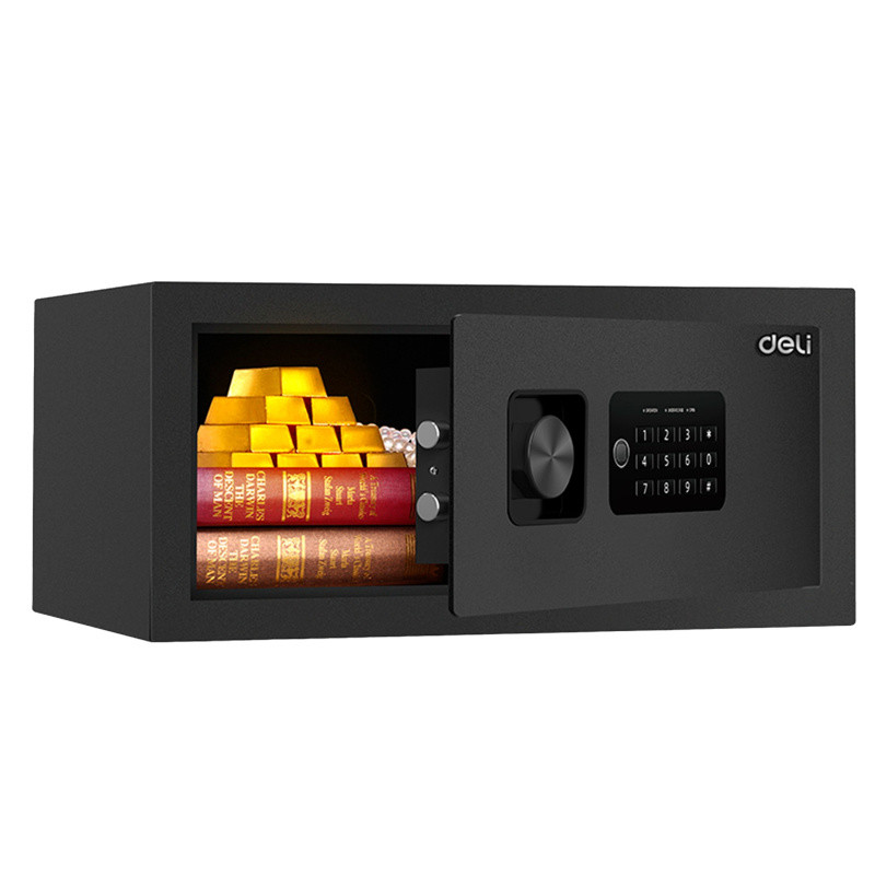 Сейф DELI "ET531" электронный замок + ключ, 420х370х200 мм, 9,4 кг, черный