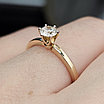 Золотое кольцо 17р с бриллиантом 0,407Ct I1/J,VG-cut, фото 2