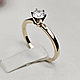 Серт. GIA Золотое кольцо 16.5р с бриллиантом 0,31Ct SI2/G,G-cut - фото 4 - id-p123617553