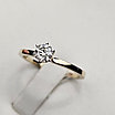 Серт. GIA  Золотое кольцо 16.5р с бриллиантом 0,31Ct SI2/G,G-cut, фото 9