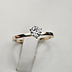 Серт. GIA  Золотое кольцо 16.5р с бриллиантом 0,31Ct SI2/G,G-cut, фото 9