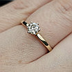 Золотое кольцо 17р с бриллиантом 0,407Ct I1/J,VG-cut, фото 10