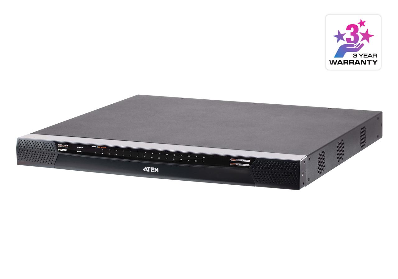 32-портовый KVM-переключатель с IP-доступом, 1 локальным и 4 удаленными сеансами по Cat 5 KN4032VB ATEN