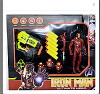 Игрушечный пистолет Мстители, Iron Man, пластик, 6 патронов