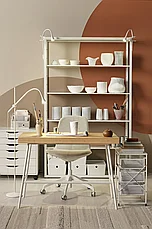 Тумба с ящиками ЛЕННАРТ белый ИКЕА, IKEA, фото 4