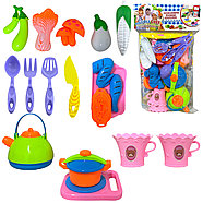 006-1 Picco chef набор посуды с продуктами в пакете (2 вида) 32*18см, фото 3
