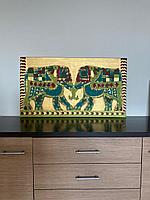 Картина маслом "Слоны"