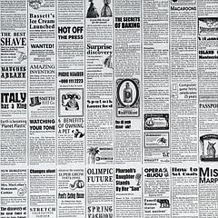 Бумага упаковочная "Газета", жиростойкая, с парафином 39 х 39 см