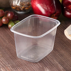 Контейнер пластиковый одноразовый «Юпласт», 350 мл, 10,8×8,2×7 см, прозрачный
