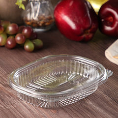 Контейнер пластиковый одноразовый с неразъёмной крышкой ПР-РКС-250, 250 мл, 15,9×13×3 см, прозрачный ...