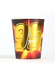 Стакан  одноразовый бумажный с тиснением, 250 мл, Тачки