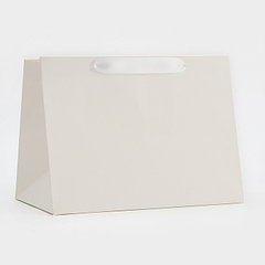 Пакет подарочный с широким дном  25 х 19 х 18 см, белый