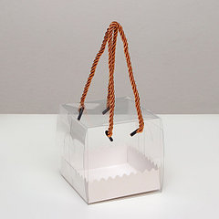 Коробка под рулет, белая 10 х 10 х 10 . Кондитерская упаковка