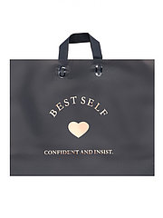 Пакет с петлевой ручкой черный 44 х 35 х 8 см  80 мкм