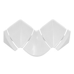 Набор комплектующих к плинтусу для столешницы «Идеал» Белый Глянцевый