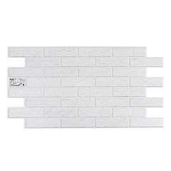 Панель ПВХ кирпич Белоснежный, 485×960 мм