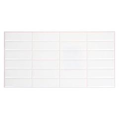 Панель ПВХ Плитка Белая розовый шов, 955×480 мм