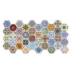 Панель ПВХ Граненый шестигранник Пэчворк, 973×492 мм