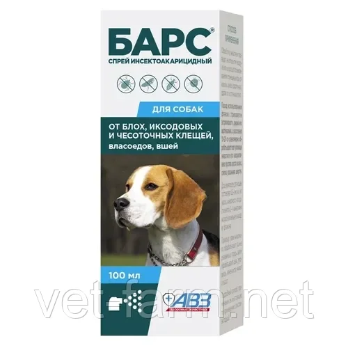 Спрей Барс для собак от блох (100 мл), фото 1