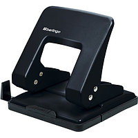 Дырокол Berlingo 30л., металлический, черный, с линейкой