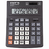 Калькулятор настольный STAFF PLUS STF-333 (200x154 мм), 12 разрядов, двойное питание, фото 3