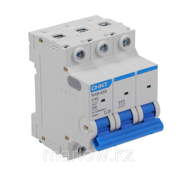 Выключатель автоматический CHINT NXB-63S, 3п, С 40 А, 4.5 кА, фото 1