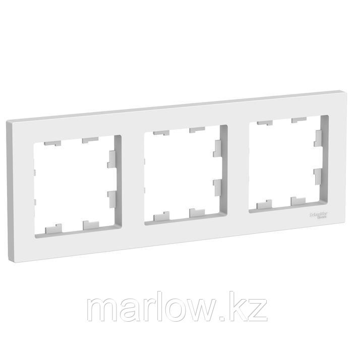 Рамка SE AtlasDesign, 3 поста, универсальная, белая, ATN000103