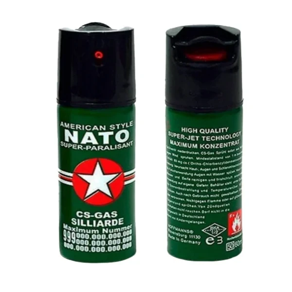 Газовый баллончик для самообороны (аэрозольный) NATO - 40 мг.