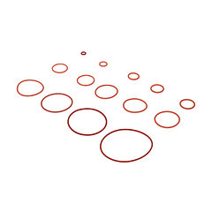 Уплотнительное кольцо, 15 видов, толщина 1 мм, набор 250 шт