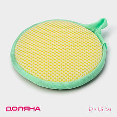 Губка для посуды Доляна «Мастер», 12×12×1,5 см