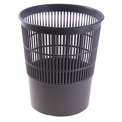 Корзина для бумаг и мусора Стамм, 14 литров, пластик, сетчатая, серая