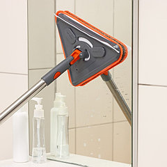 Щётка для окон Raccoon, фигурная, телескопическая стальная ручка 80(125) см, водосгон силикон 26 см, ...