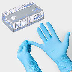 Перчатки нитриловые Nitrile, смотровые, нестерильные, размер XL, 200 шт/уп (100 пар), голубые